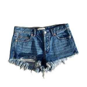 Free People We The Free jean shorts frayed cut-off denim 25